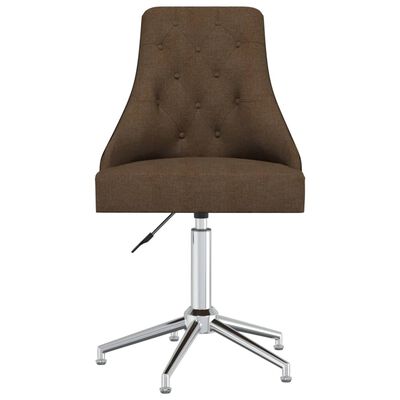 vidaXL Obrotowe krzesła stołowe, 4 szt., brązowe, obite tkaniną