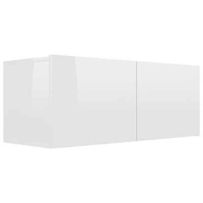 vidaXL 3-częściowy zestaw szafek telewizyjnych, biały z połyskiem