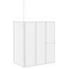vidaXL Ekran do kąpieli Mrożone 120 x 70 x 137 cm Aluminium