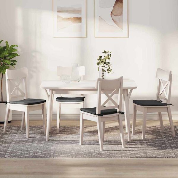 vidaXL Poduszki na siedziska 4 pcs Ciemnoszary 40 x 40 x 3 cm