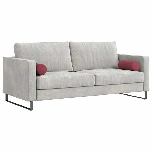 vidaXL Poduszki Wałkowe 2 pcs Czerwone wino &Oslash; 15 x 40 cm tkanina