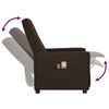 vidaXL Elektryczny fotel masujący, ciemnobrązowy, obity tkaniną