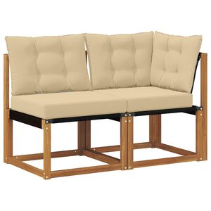 vidaXL Modułowa sofa na zewnątrz z poduszką 2 Sztuka Naturalny