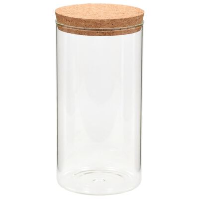 vidaXL Szklane słoje z korkową pokrywką, 6 szt., 1400 ml