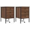 vidaXL Szafka Nocna z szufladą 2 pcs Brązowy dąb 42 x 41 x 61 cm