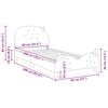 vidaXL Ł&oacute;żko Dziecięce z Ramą i Zagł&oacute;wkiem R&oacute;żowy 90 x 200 cm Aksamit