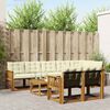 vidaXL Zestaw sof na zewnątrz z poduszką 9 pcs Naturalny i Kremowy