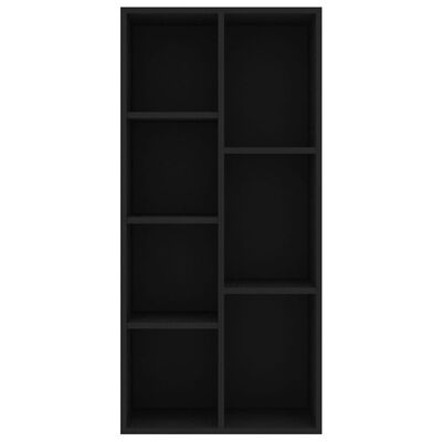 vidaXL Regał na książki, czarny, 50x25x106 cm, materiał drewnopochodny