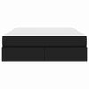 vidaXL Ł&oacute;żko z miejscem na przechowywanie i materacem 2 pcs Czarny
