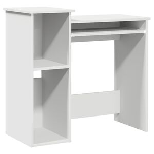 vidaXL Biurko z p&oacute;łkami, biała, 84x40x78 cm, materiał drewnopochodny