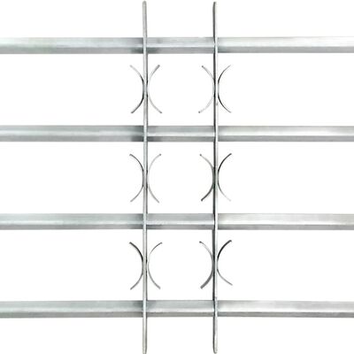 vidaXL Krata na okno z regulacją, 4 metalowe pręty, 1000-1500 mm