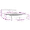 vidaXL Ramka ł&oacute;żka z LED Biały 152 x 203 cm Materiał drewnopochodny