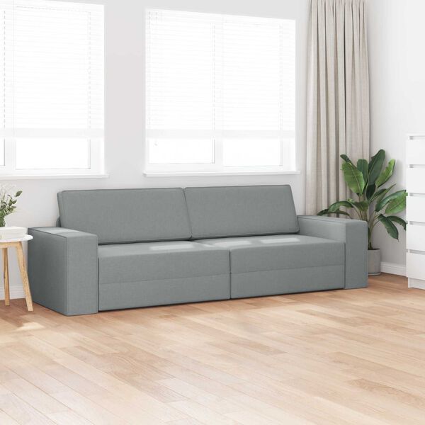 vidaXL Sofa Bed 200cm Jasnoszary tkanina