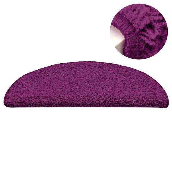 vidaXL Maty na schody 15 szt. 56x17x3 cm różowe półokrągłe