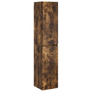 vidaXL Wisząca Szafka Łazienkowa Dąb wędzony 33 x 34,5 x 160 cm