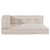 vidaXL Poduszka do sofy paletowej 3 pcs kremowy 120 x 80 x 34 cm