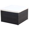 vidaXL Puf 53 x 53 x 30 cm, polirattanowy, brązowy
