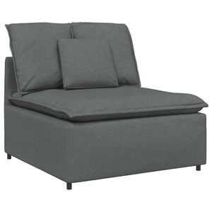 vidaXL Modułowy moduł centralny sofy z poduszkami Ciemnoszary 100 cm