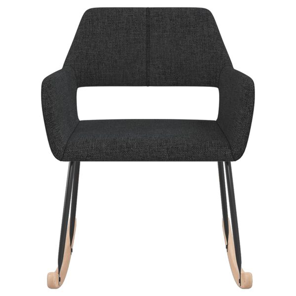 vidaXL Fotel bujany, czarny, tapicerowany tkaniną