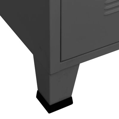 vidaXL Industrialna szafka, antracytowa, 75x40x115 cm, metalowa