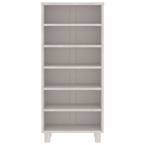 vidaXL Półka na CD HAMAR, biała, 45x18x100 cm, lite drewno sosnowe