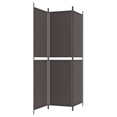 vidaXL Parawan 3-panelowy, brązowy, 150x200 cm, tkanina