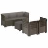vidaXL 5-osobowa sofa ogrodowa w stylu rattanowym PP jasnoszary
