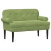vidaXL Sofa dwuosobowa z guzikowym pikowaniem Jasnozielony Welur
