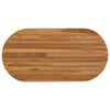 vidaXL Blat stołu 90 x 45 x 3,5 cm Owalny Lite drewno teakowe