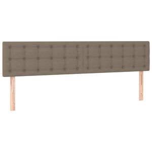 vidaXL Zagł&oacute;wki do ł&oacute;żka, 2 szt., taupe, 100x5x78/88 cm, tkanina
