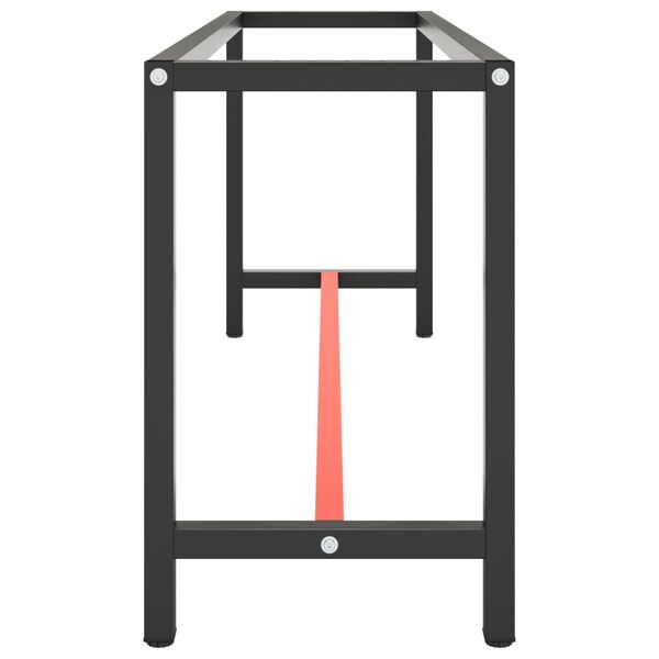 vidaXL Rama do stołu roboczego, czerwono-czarna, 190x50x79 cm, metal