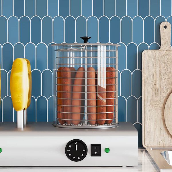 vidaXL Szklany cylinder do podgrzewacza do hot dog&oacute;w, 200x240 mm