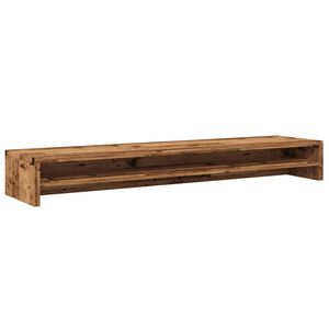vidaXL P&oacute;łka pod monitor, kolor starego drewna, 100x24x13 cm