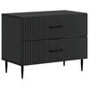 vidaXL Szafka Nocna Czarny 62 x 34,5 x 47,5 cm Drewno inżynieryjne