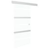vidaXL Drzwi przesuwne, ograniczniki, szkło ESG i aluminium, 90x205 cm