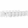 vidaXL Zestaw do jadalni w ogrodzie 15 pcs Biały Rattan Polt