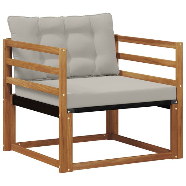 vidaXL Zestaw sof na zewnątrz Drewno akacji i tekstylen Naturalny