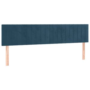 vidaXL Zagł&oacute;wki, ciemnoniebieski, 180x5x78/88 cm, aksamit