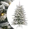 vidaXL Sztuczna choinka z zawiasami Biały 150 cm PE i PVC