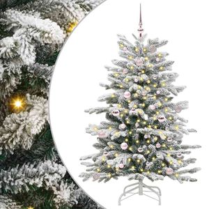 vidaXL Sztuczna choinka z zawiasami Biały 150 cm PE i PVC