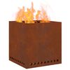 vidaXL Bezdymny kominek ogrodowy Brązowy 48 x 48 x 50 cm