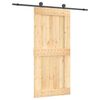 vidaXL Drzwi przesuwne 95 x 210 cm Lite Drewno Sosnowe (Nieobrobione)