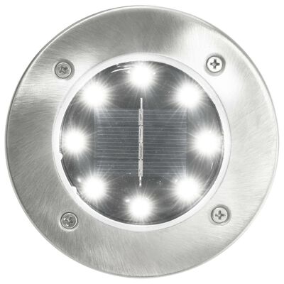 vidaXL Solarne lampy gruntowe, 8 szt., białe LED