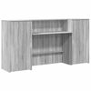 vidaXL Biurko recepcyjne szare Sonoma 200x50x103,5 cm Drewno klejone