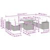 vidaXL 9-cz. zestaw mebli z poduszkami, beżowy, polirattan i akacja