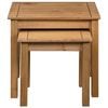 vidaXL 2 stoliki wsuwane pod siebie, drewno sosnowe, seria Panama