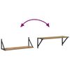 vidaXL P&oacute;łki ścienne z p&oacute;łką 2 pcs Dąb rzemieślniczy 80 x 25 x 25,5 cm