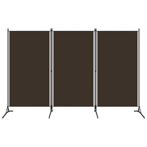 vidaXL Parawan 3-panelowy, brązowy, 260 x 180 cm