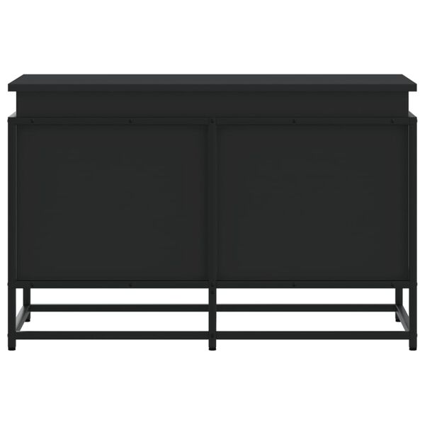 vidaXL Skrzynia z pokrywą, czarna, 80x40x51,5 cm