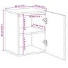 vidaXL Wisząca Szafka Łazienkowa z drzwiami Biały 38 x 33,5 x 48 cm